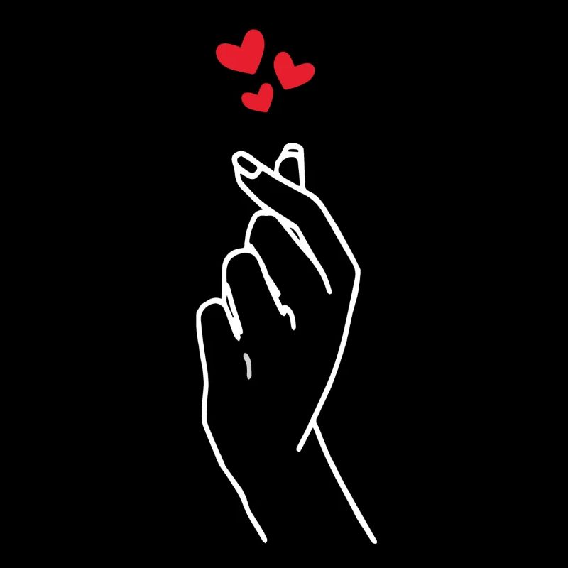 K-POP Liebe Herz Finger Mädchen