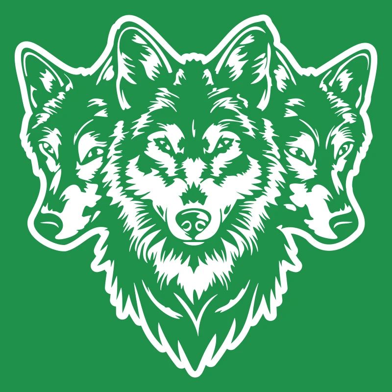 Wolfsrudel Wolf Kopf