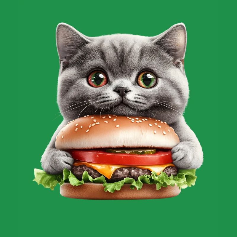 Chat Restauration rapide Burger Chats Hamburger Amoureux des chats
