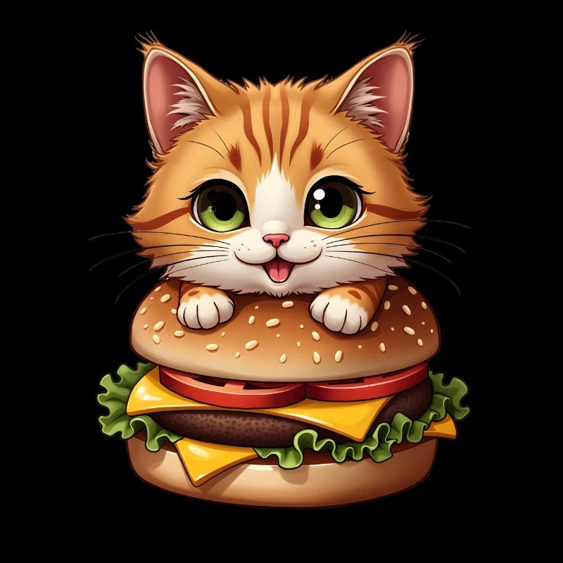 Chat Restauration rapide Burger Chats Hamburger Amoureux des chats