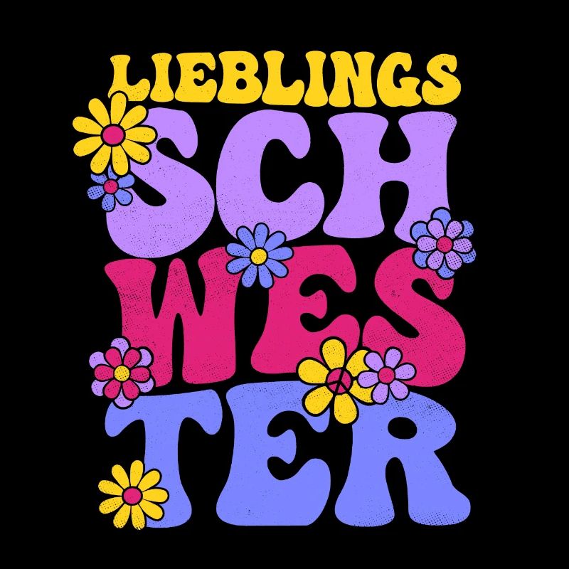 LIEBLINGSSCHWESTER 70ER RETRO HIPPIE SCHWESTER