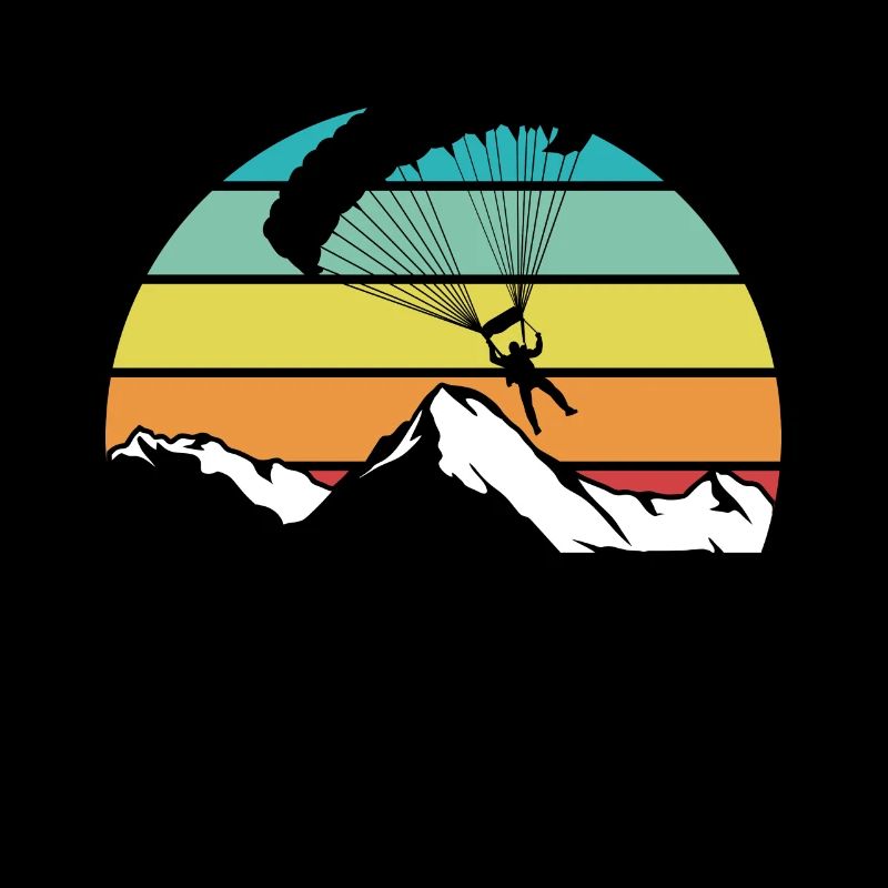 Parachute Retro Mountain Paragliding