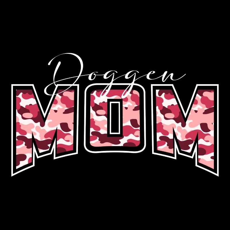 Great Dane Mom camouflage pattern lettering