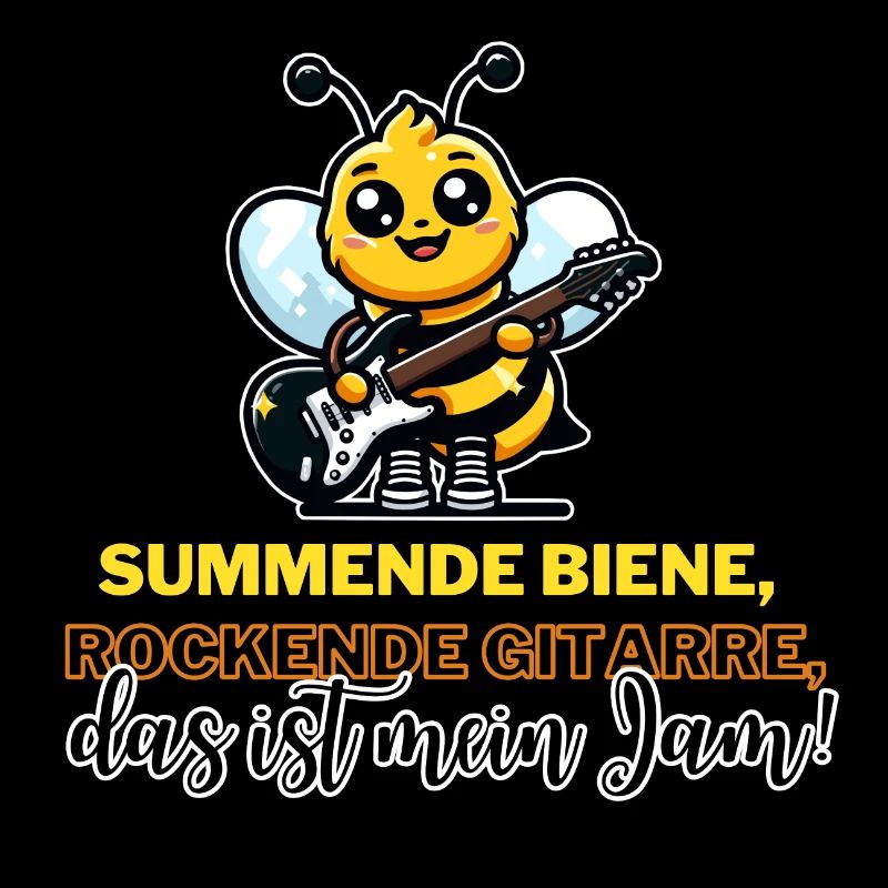 Biene mit Gitarre