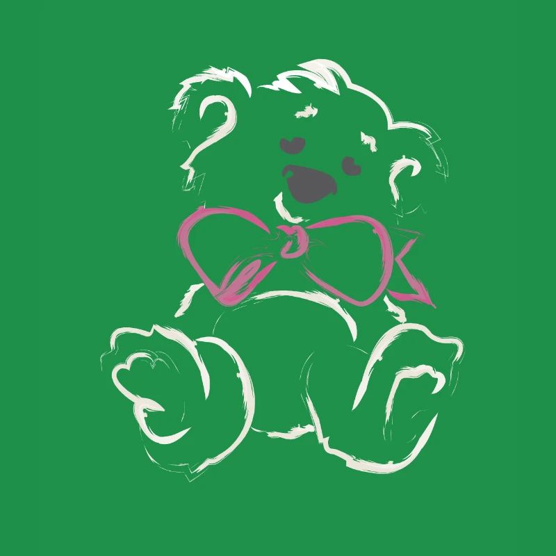 Teddybär Mädchen mit Schleife