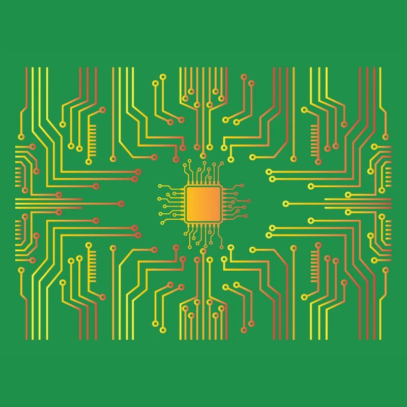 Circuit board core CPU heart pc coder geek