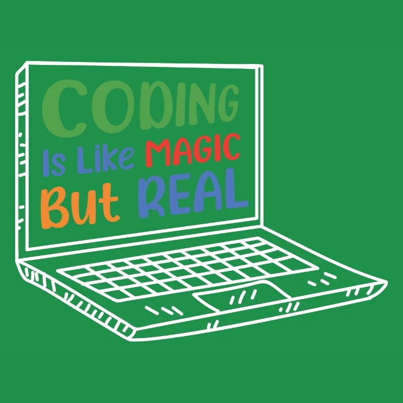 Coding Is Like Magic Coder Programmer Computer Gee