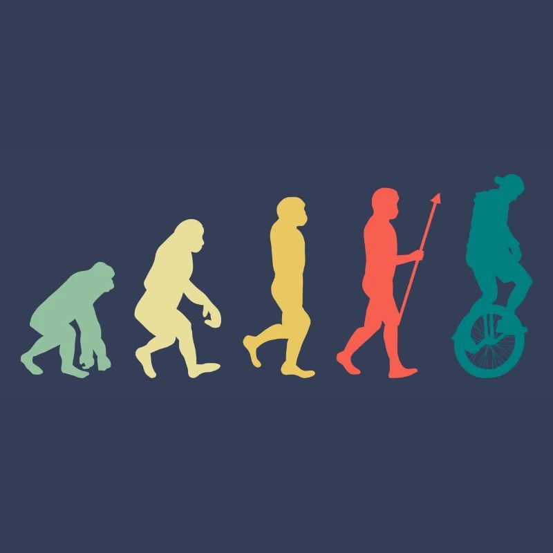 Einrad Evolution Einradfahrer Unicycling