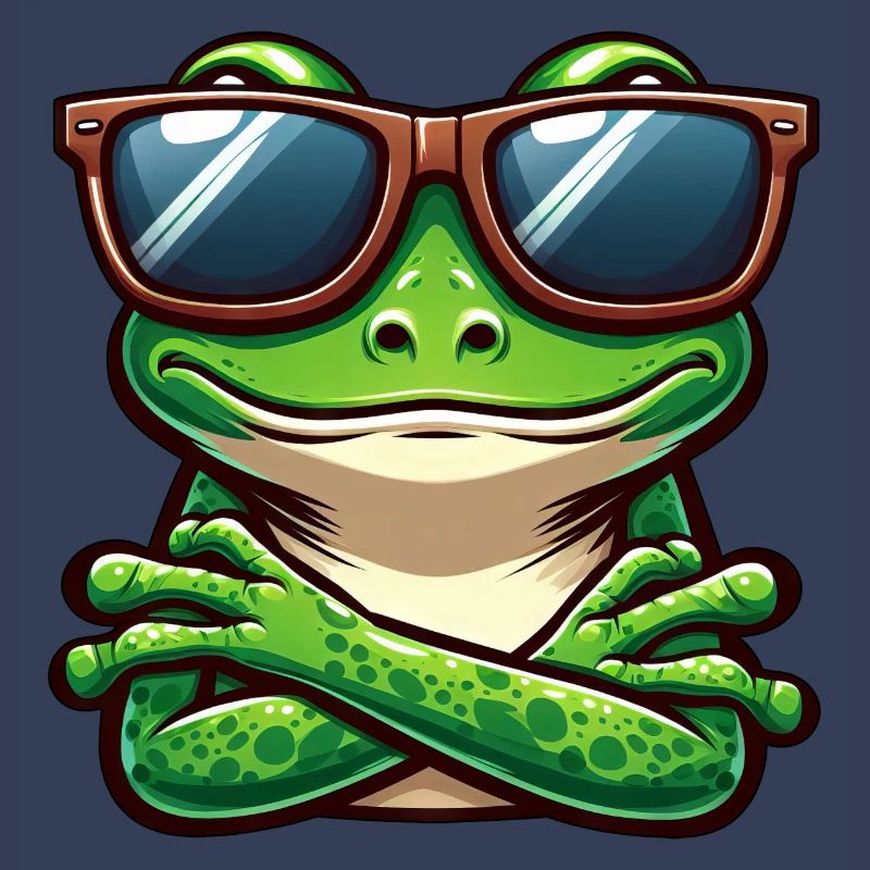Cool Frog Toad Toad Sunglasses Cartoon