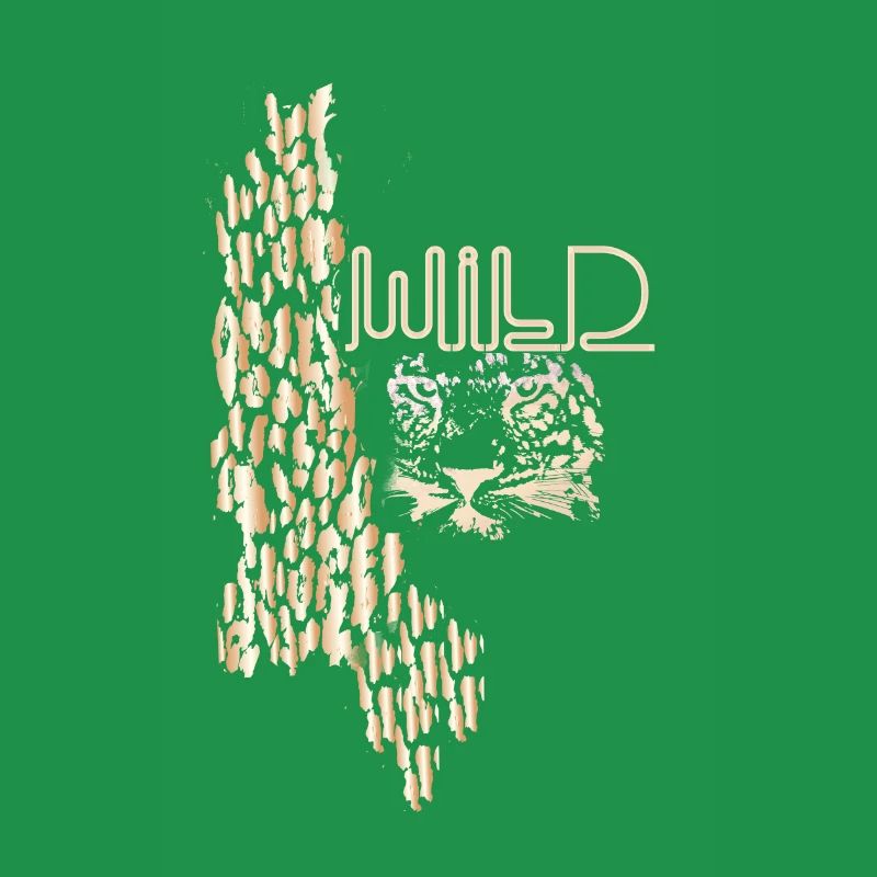 Wildcat,Gold,Graffiti,Leo Pattern,Leopard