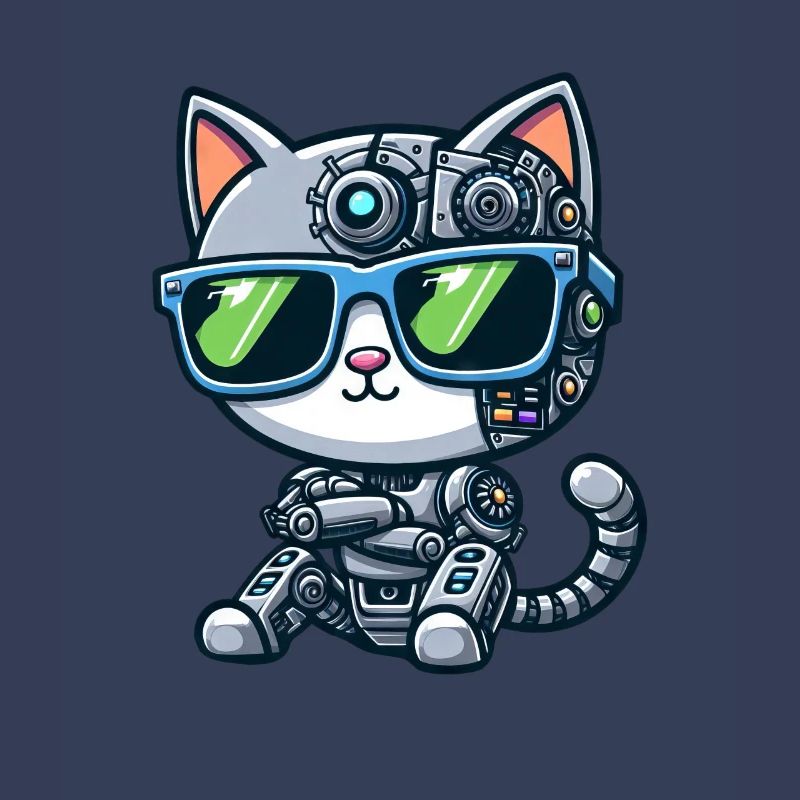 Cat Cat Robot Mech Cyborg Sci-Fi