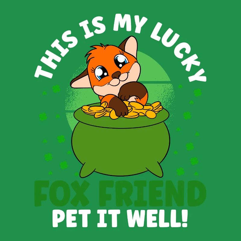 Mignon trèfle renard Saint-Patrick