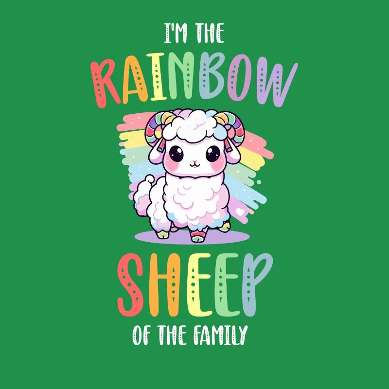 Rainbow Sheep LGBT Lesbisch Schwule Community Stolz