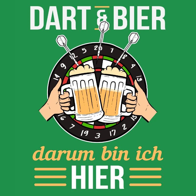 Dart Bier Darum Bin Ich Hier Dartscheibe Bierglas