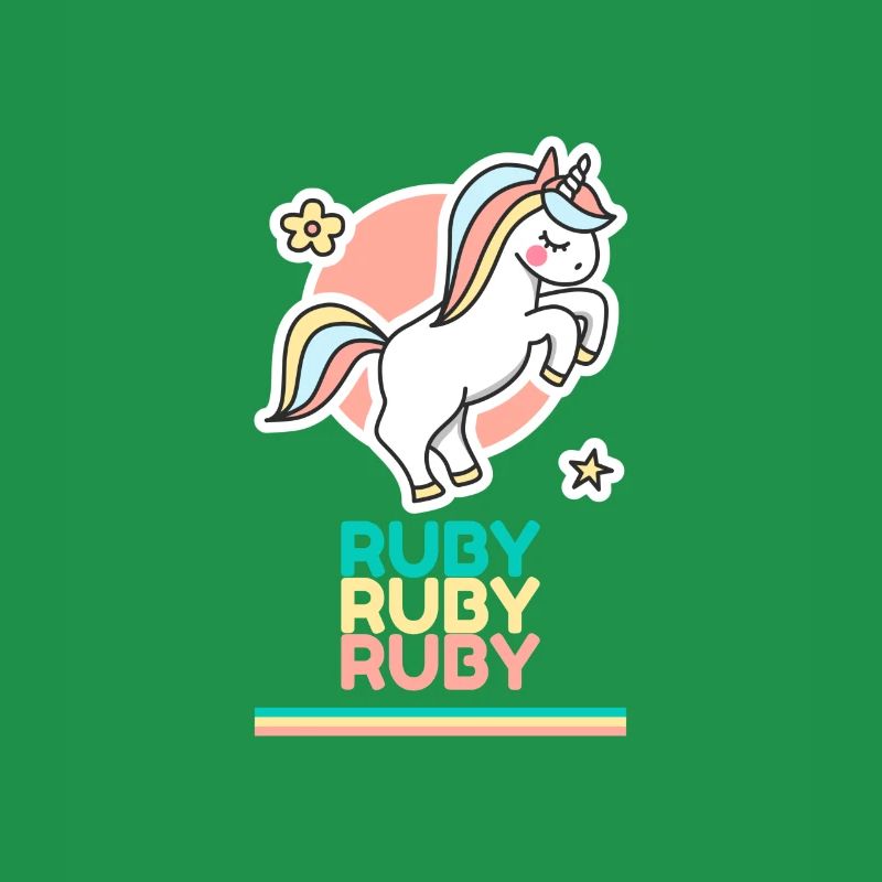 Ruby Prénom Cadeau Douce Licorne
