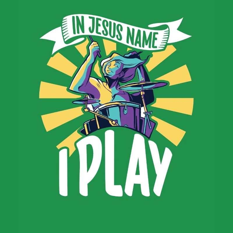 Drum Player Jesus Drum set Pick Jesus Drums Player