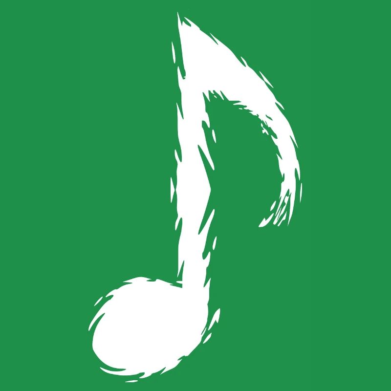 Musical Note Brush Design Modern Vector White