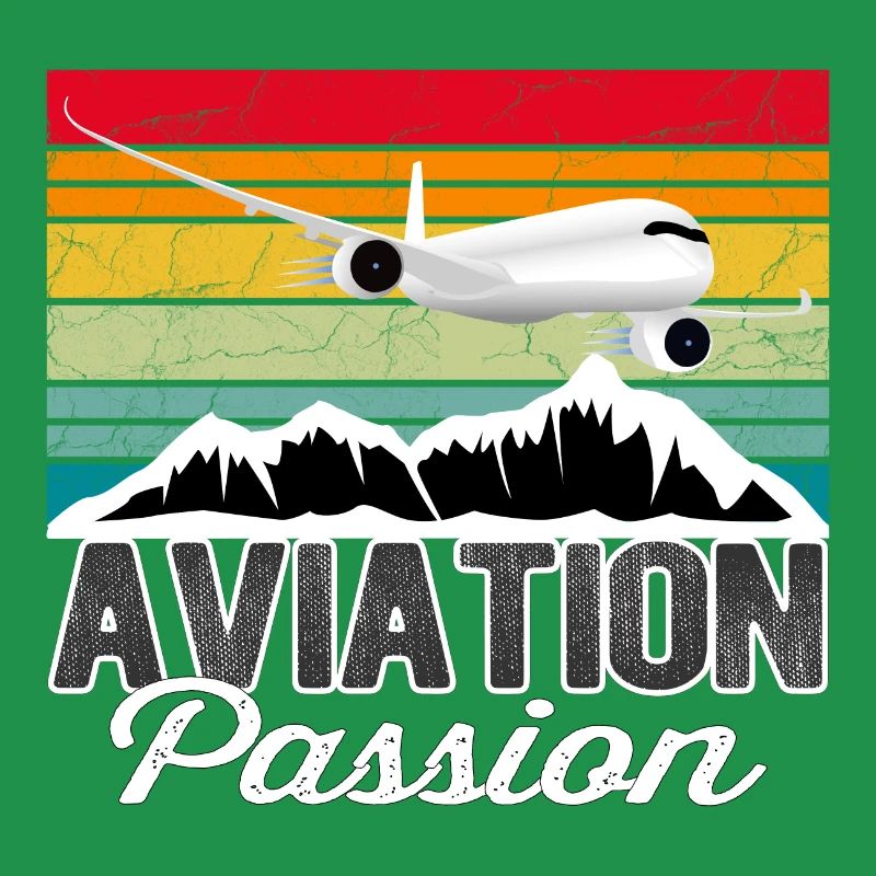 Aviation Passion Sunset - Vintage Geschenk Pilot