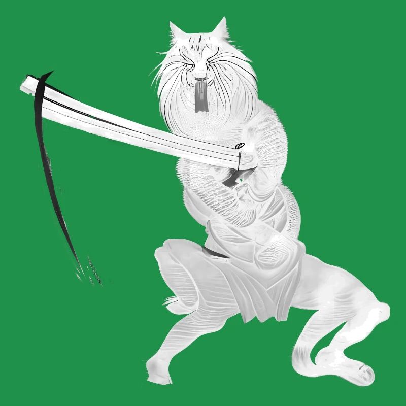 Chat Samouraï Blanc
