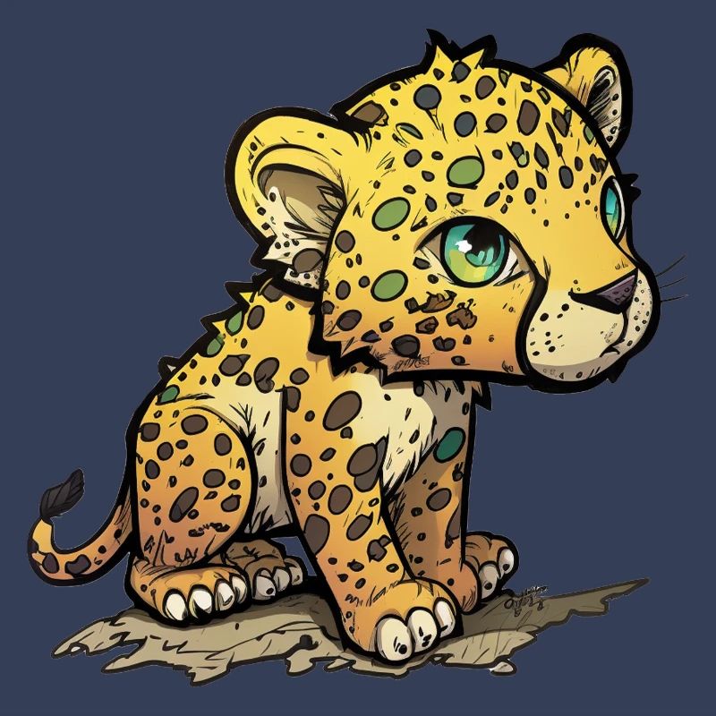 Leopard comic style