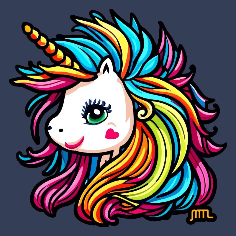 Rainbow Mane Unicorn - 5000 - DIGITAL