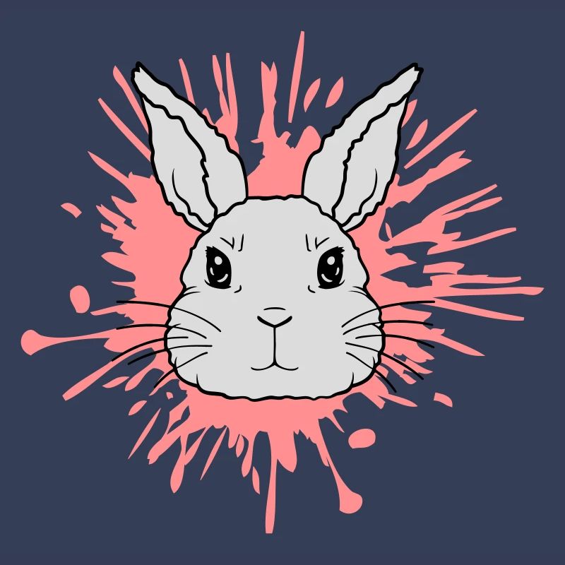 Éclaboussures de couleur gouttes lapin éclaboussures