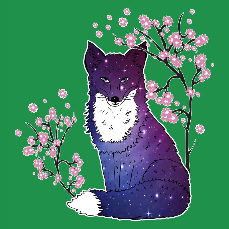 Fox Japanese Cherry Blossoms Gift