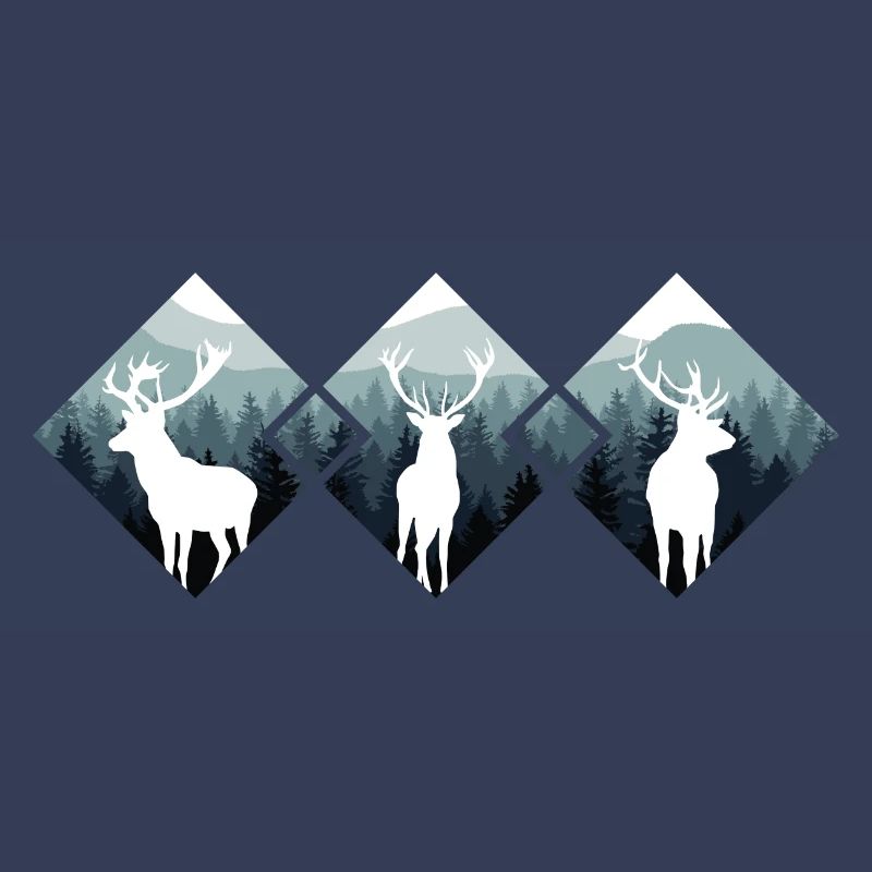 Jäger Bergsteiger Wanderer Hirsch