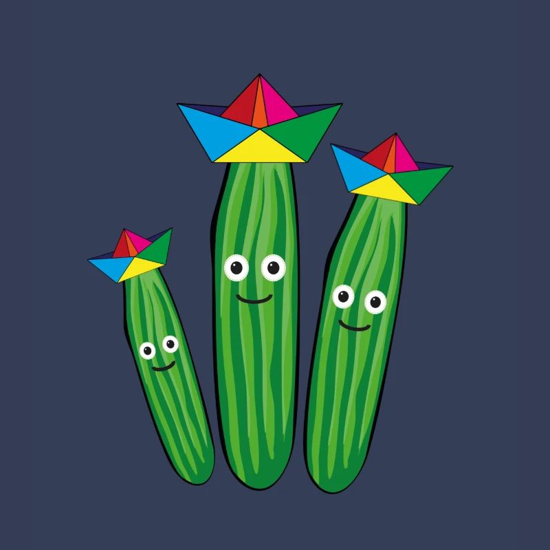 Trio de concombre,Concombre,Concombre,Concombre,Concombre,Concombre,Chapeau, Navire