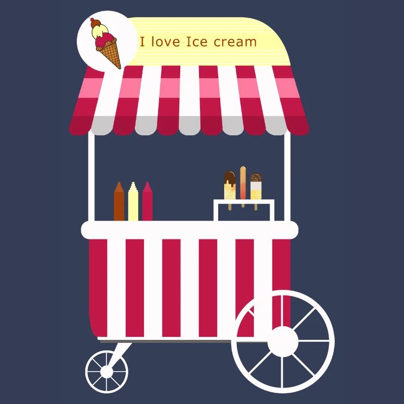 Eiswagen, Eismann, Eisdiele, Eiskrem, Eis,