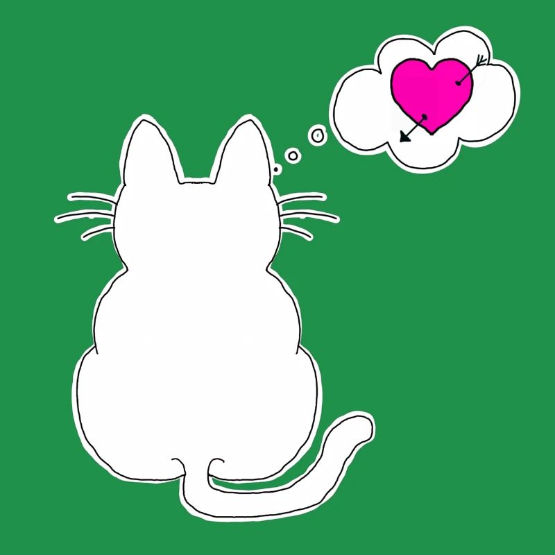 J’aime mon chat et mon chat m’aime