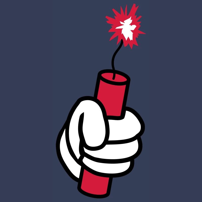 hand held tnt dynamite explode ex