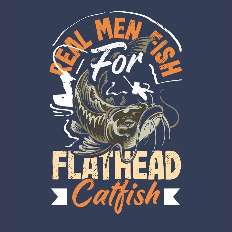 Funny catfish lover flathead fish