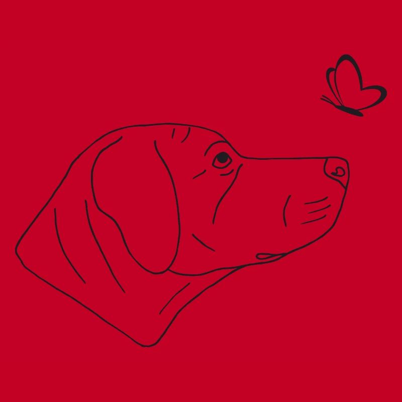 Rhodesian Ridgeback mit Schmetterling