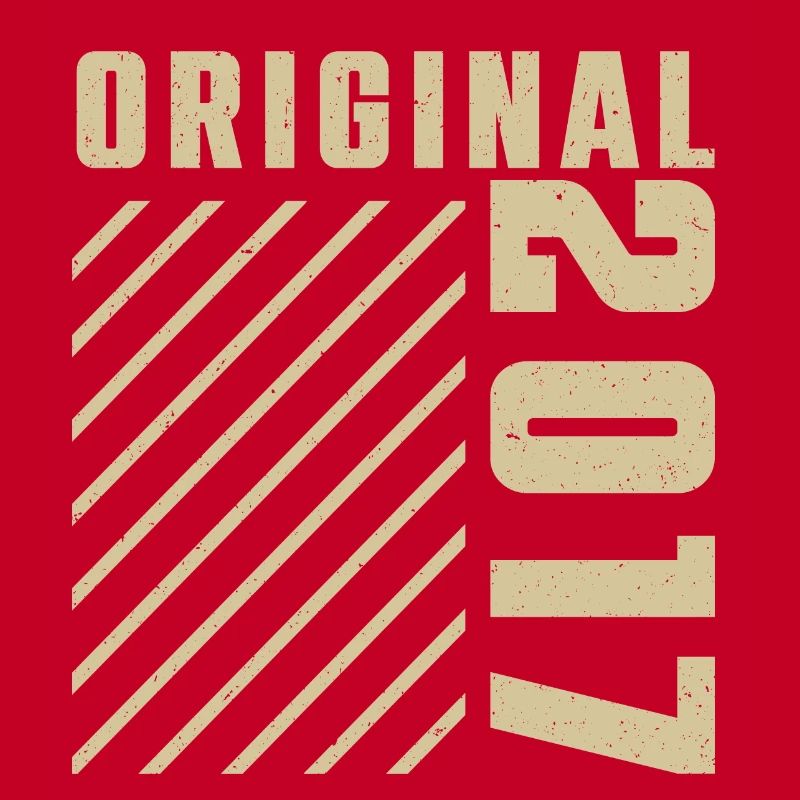 Original 2017 Authentic 2017 Vintage Bursdag
