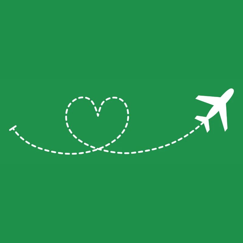Reiseliebe - fliegendes Herz - Flug ins Glück!