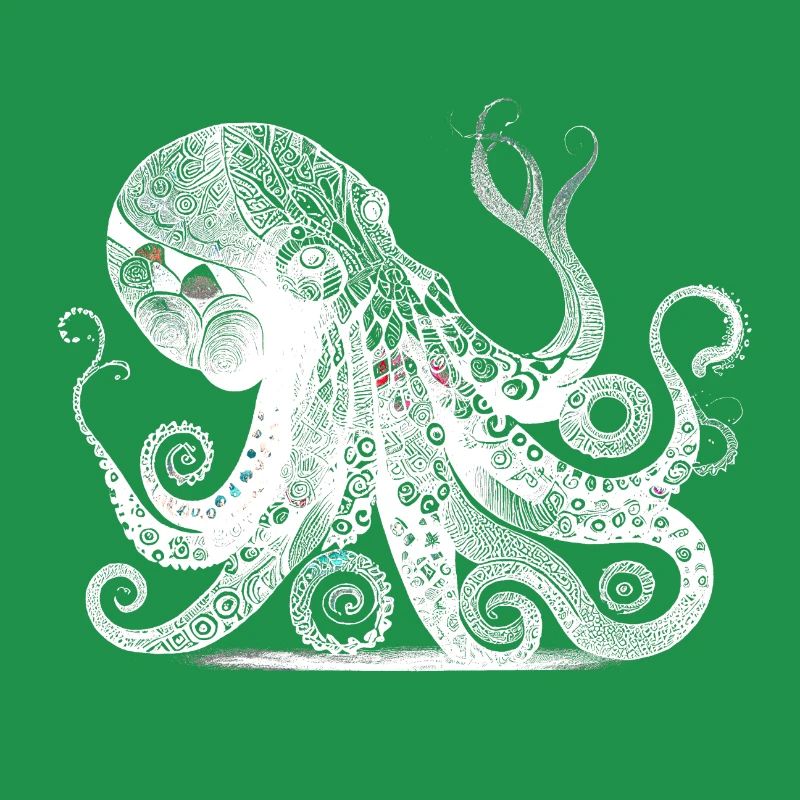 Cool octopus design with Aztec pattern