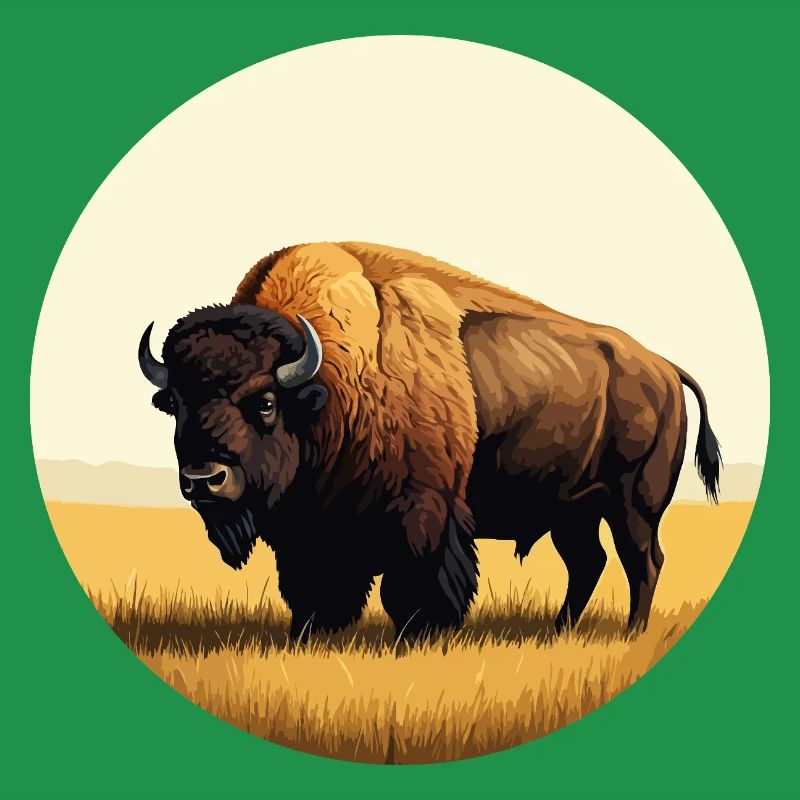 Bison dans la prairie