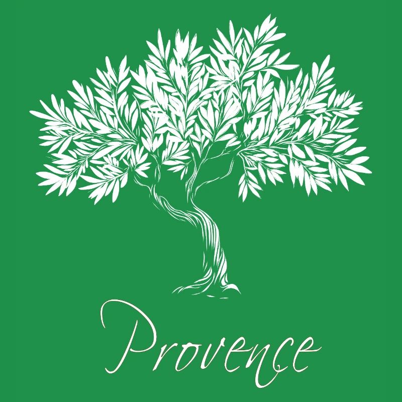 Provence white Mediterranean olive tree, chic