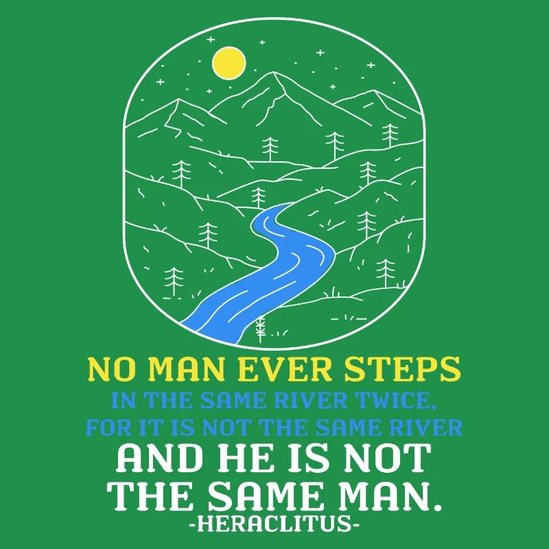 "Never the Same River Twice" Heraclitus Wisdom Art