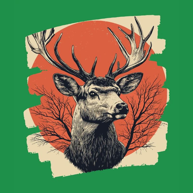 Cerf avec bois