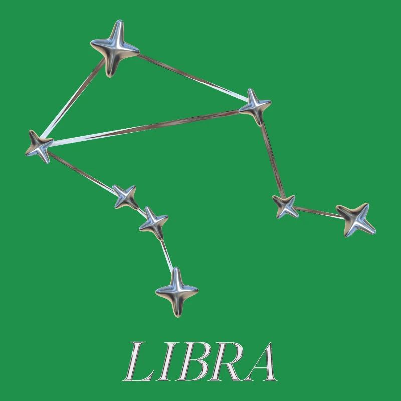 Libra Sternbild – Silber Minimal-Konstellation