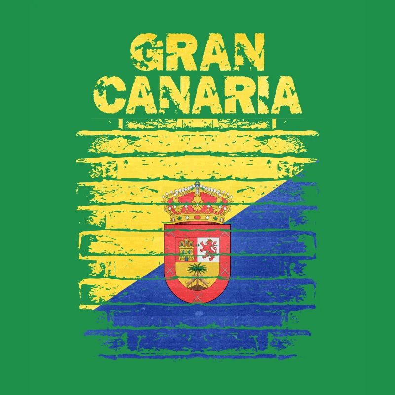 Guanche Flag Design auf Rustikaler Optik