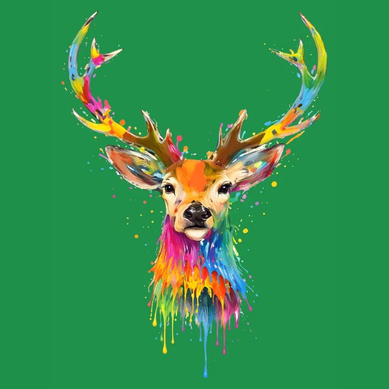 Bunter Hirsch – Graffiti Tierkunst