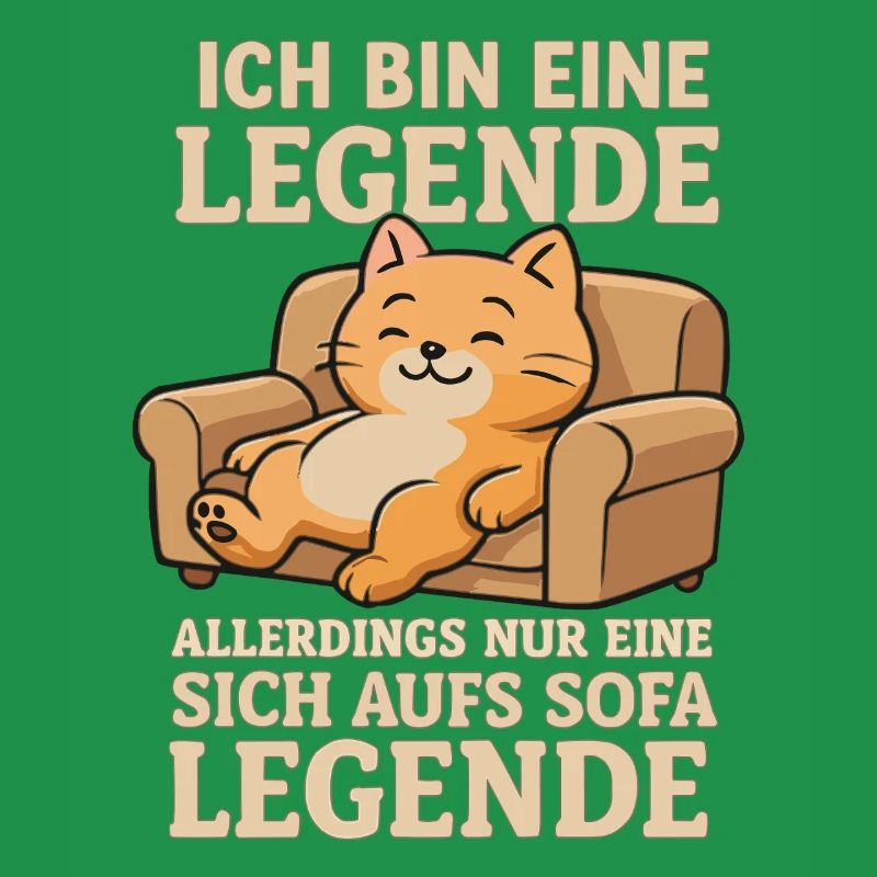 Sarkasmus Katze Spruch Sofa Legende