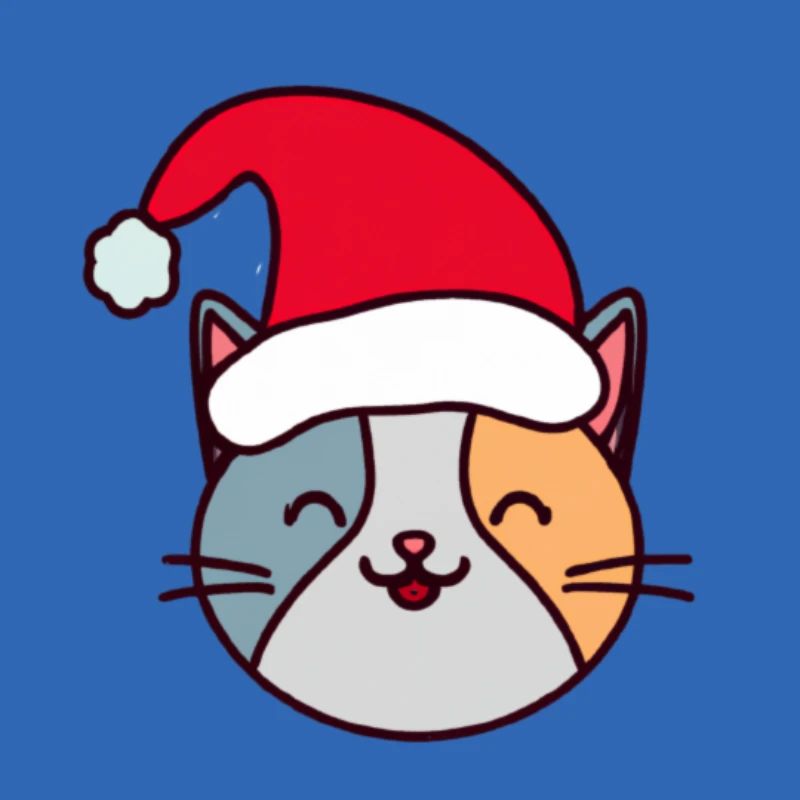 Idée cadeau chat de Noël mignon mignon