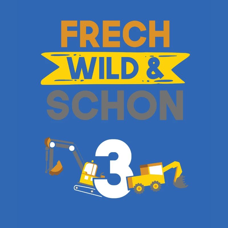 3 Jahre Geburtstag Junge Mädchen Bagger