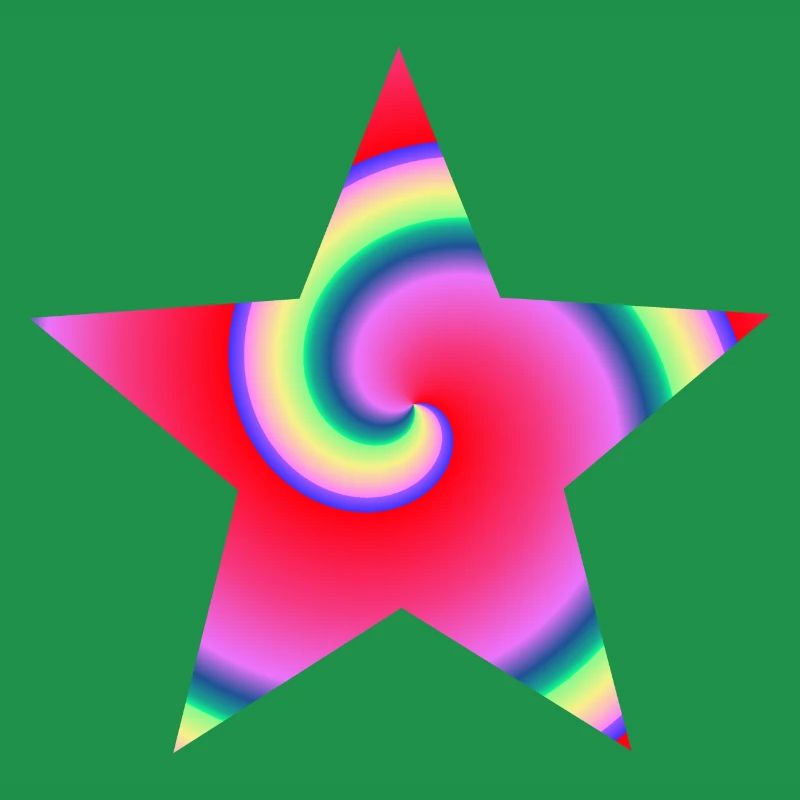 Stern bunt Geschenkidee Spirale Muster