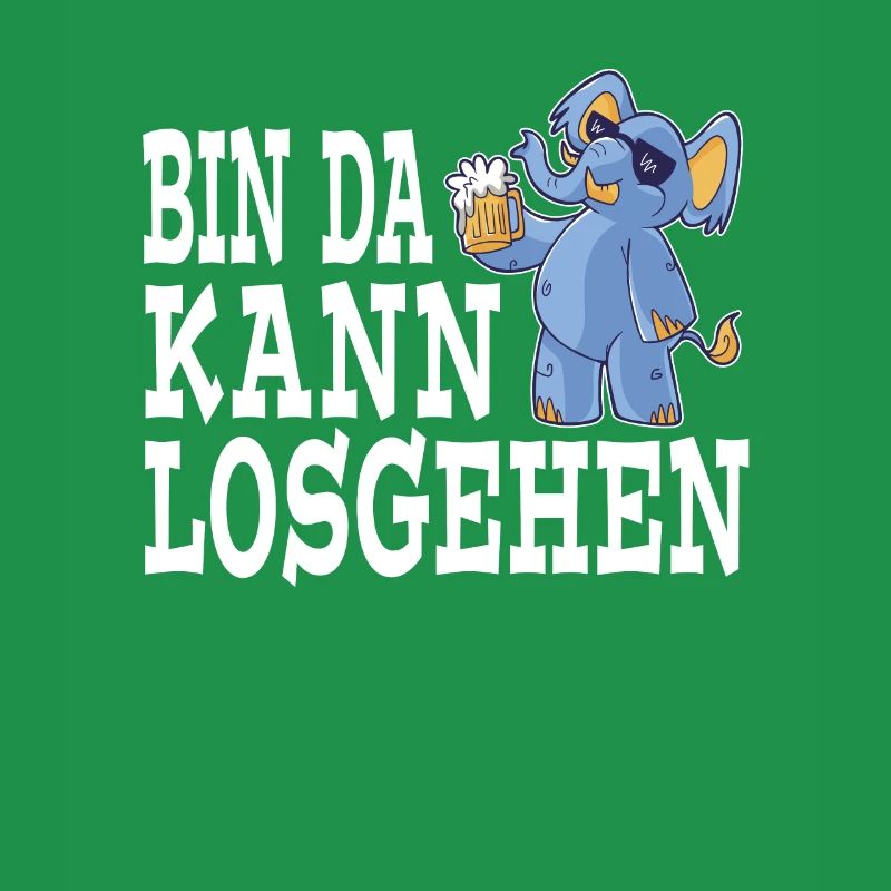 Bin da Kann losgehen Durstiger blauer Elefephant