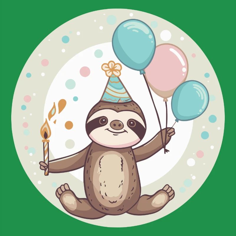 Faultier Geburtstag Comic